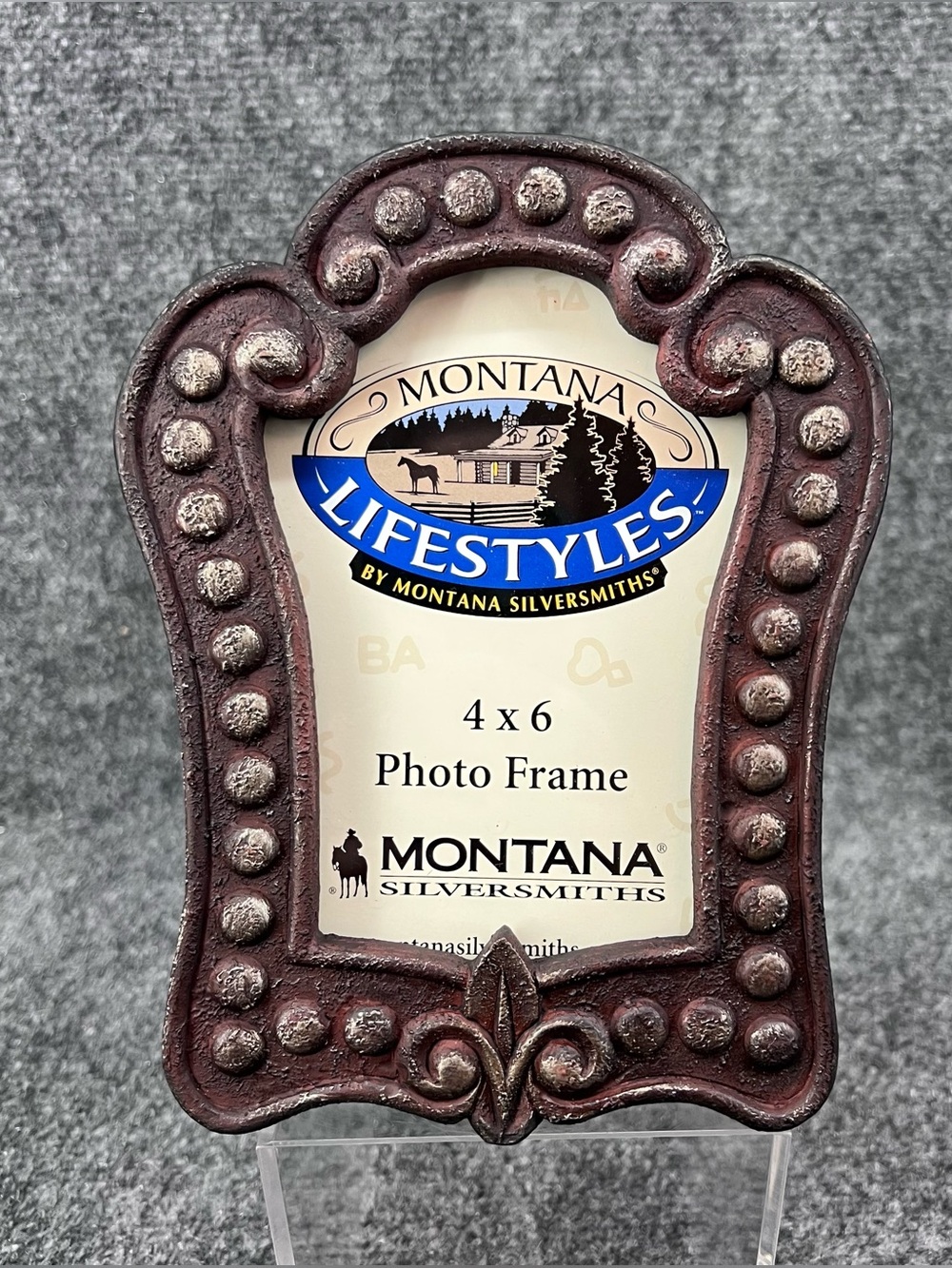 Montana Silversmiths 4x6 Rust Metal Studs Picture Frame PH175 Horse Western